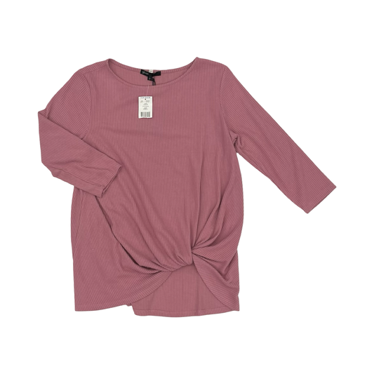 Top 3/4 Sleeve By Gibson In Pink, Size:Xs