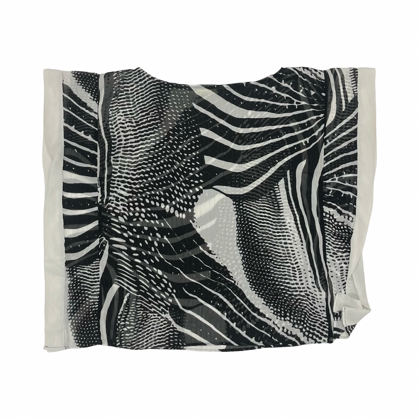 Blouse Sleeveless By Clothes Mentor In Black & White, Size:L