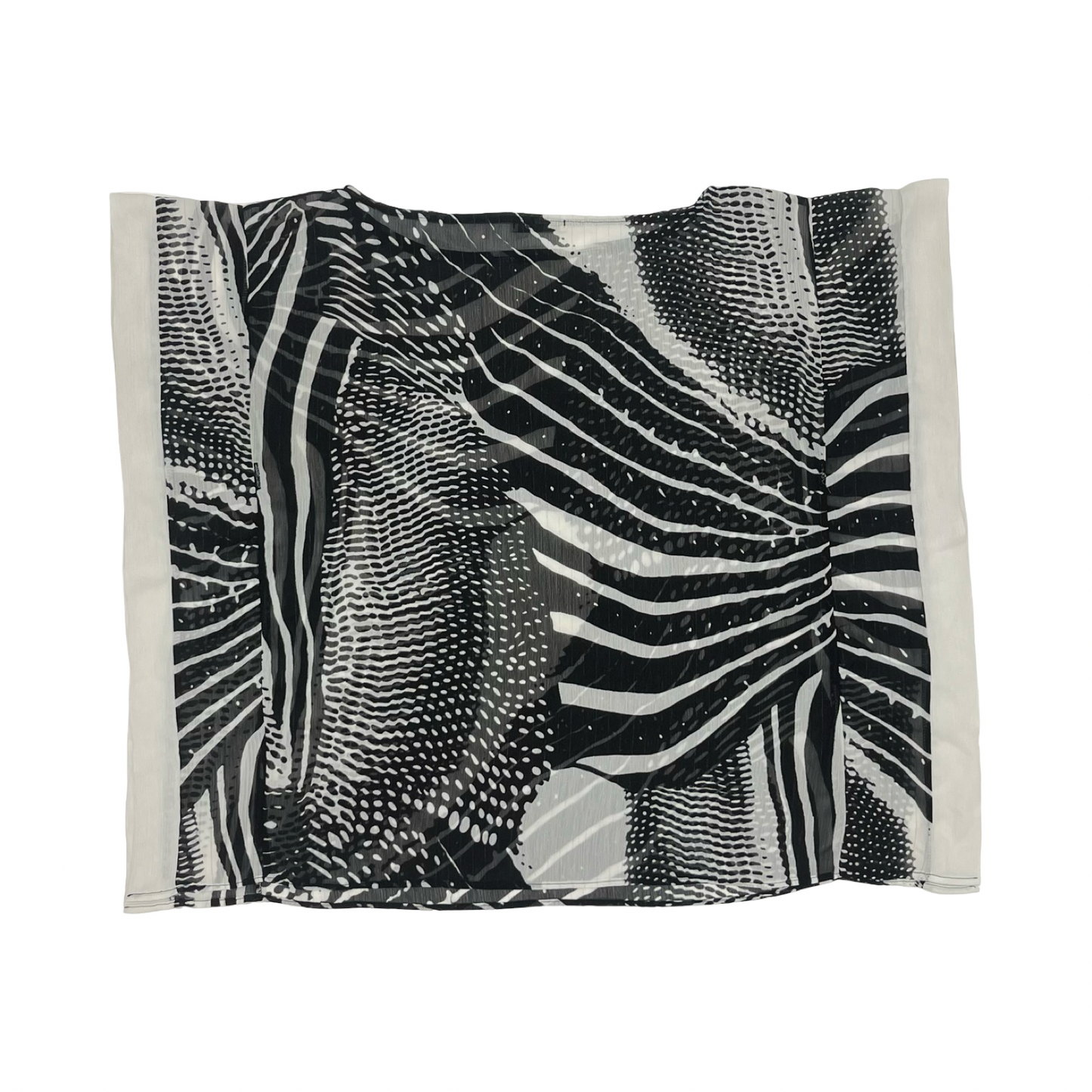 Blouse Sleeveless By Clothes Mentor In Black & White, Size:L