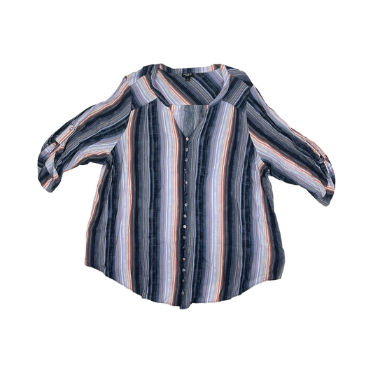 Top Ss By Torrid In Blue & Orange, Size:4X
