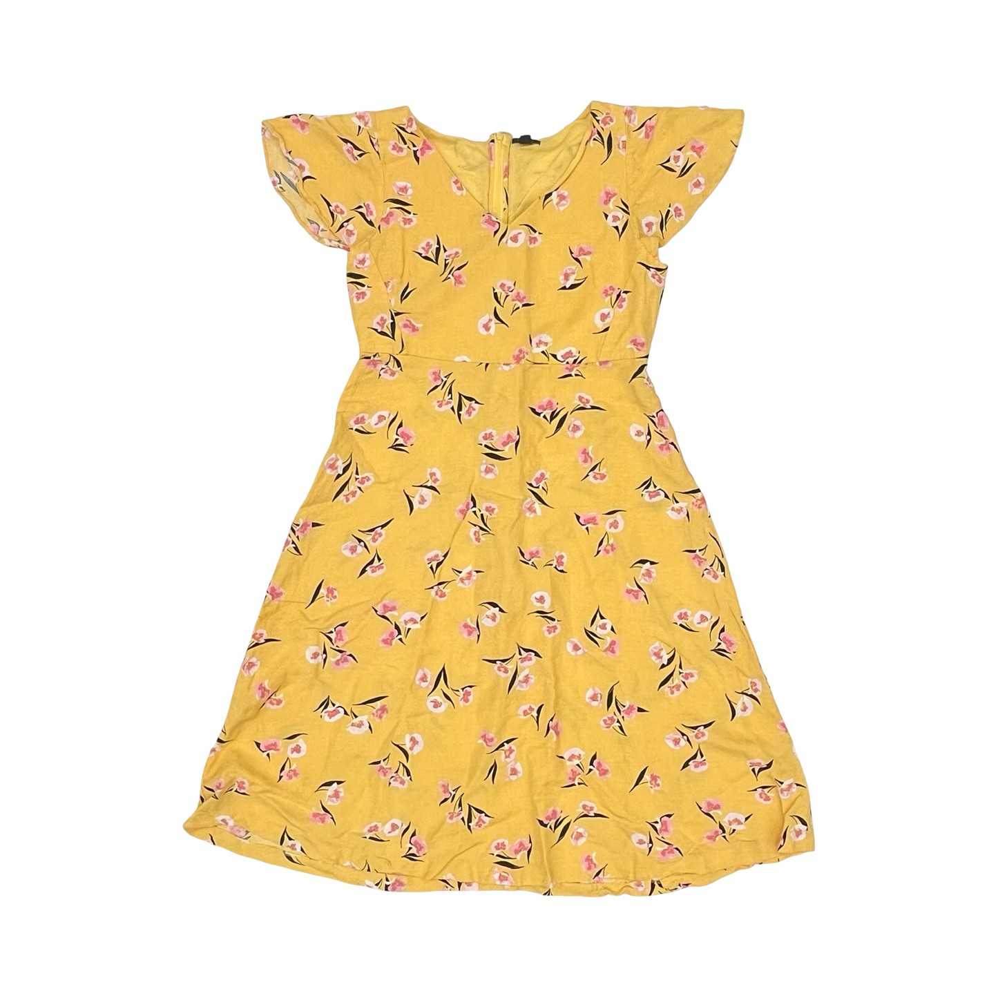Dress Casual Midi By Ann Taylor In Yellow, Size:8