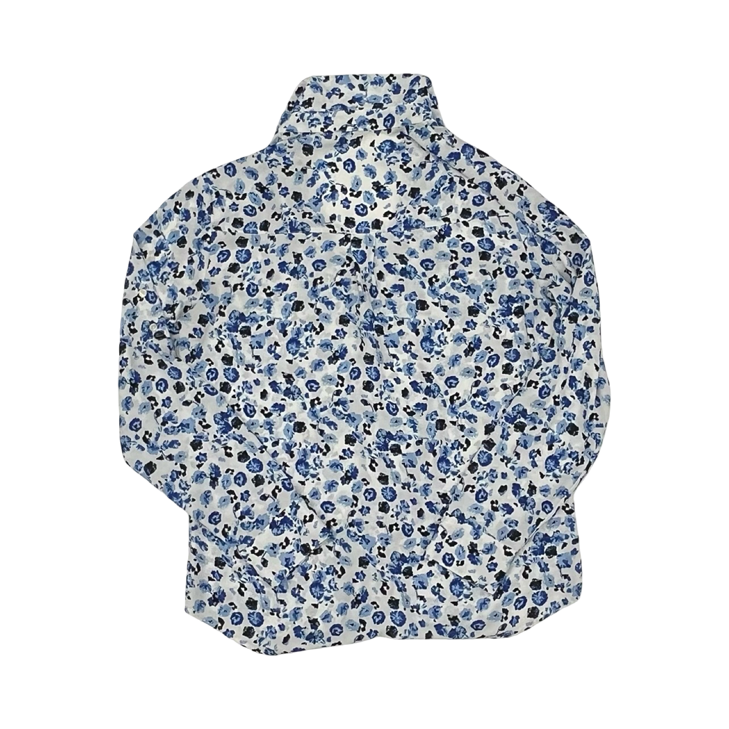 Blouse Ls By Express In Blue & White, Size:M