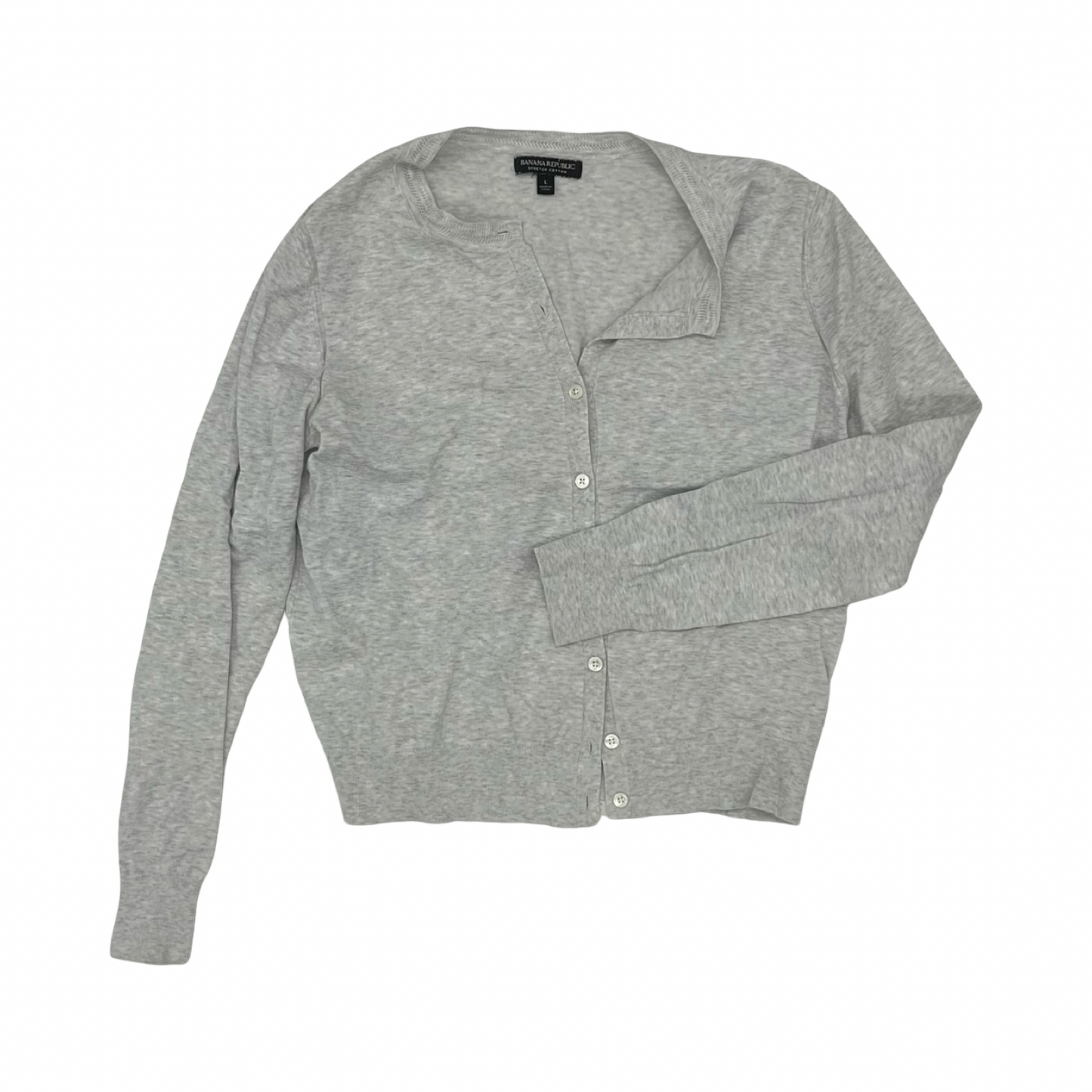 Cardigan By Banana Republic In Grey, Size:L