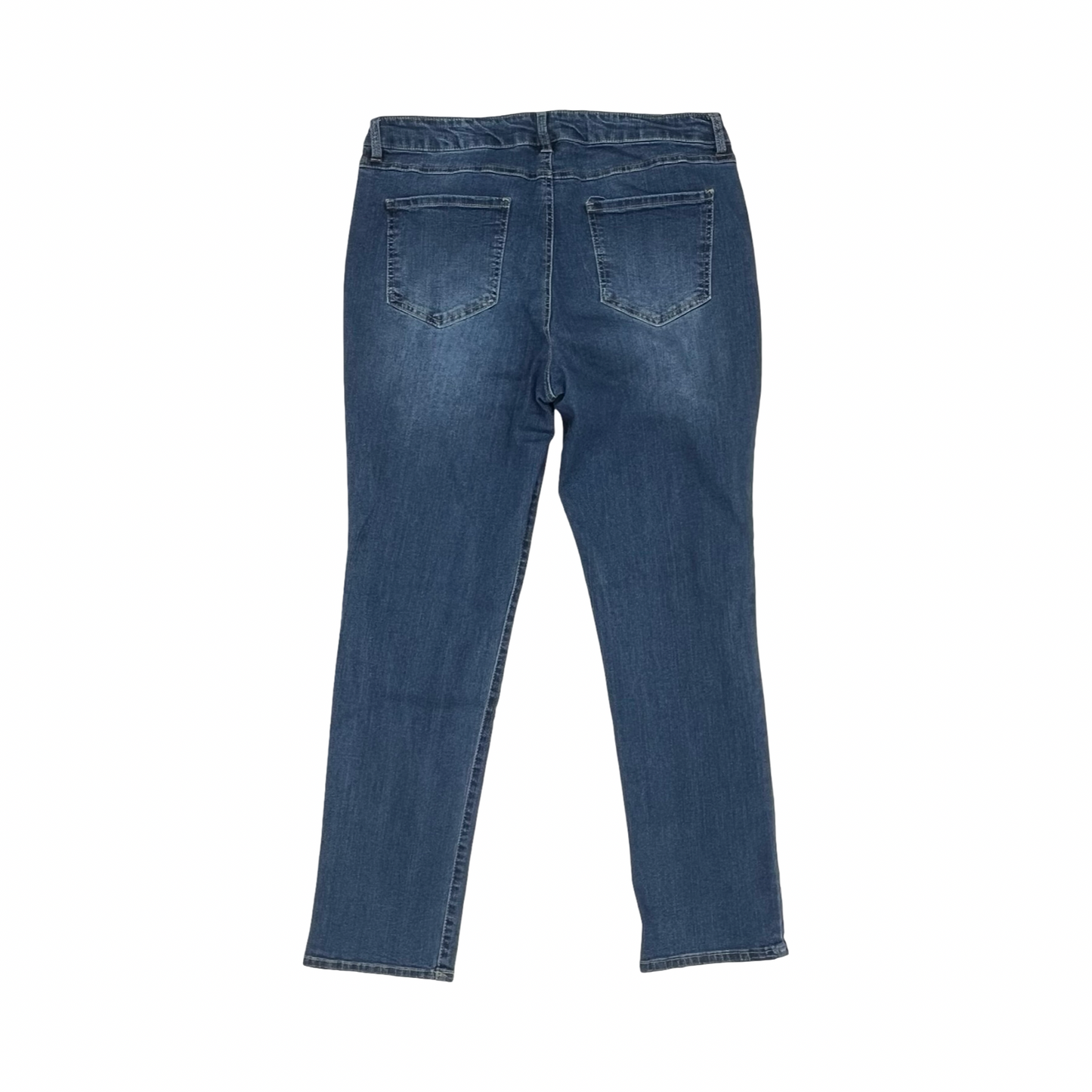 Jeans Straight By D Jeans In Blue Denim, Size:16