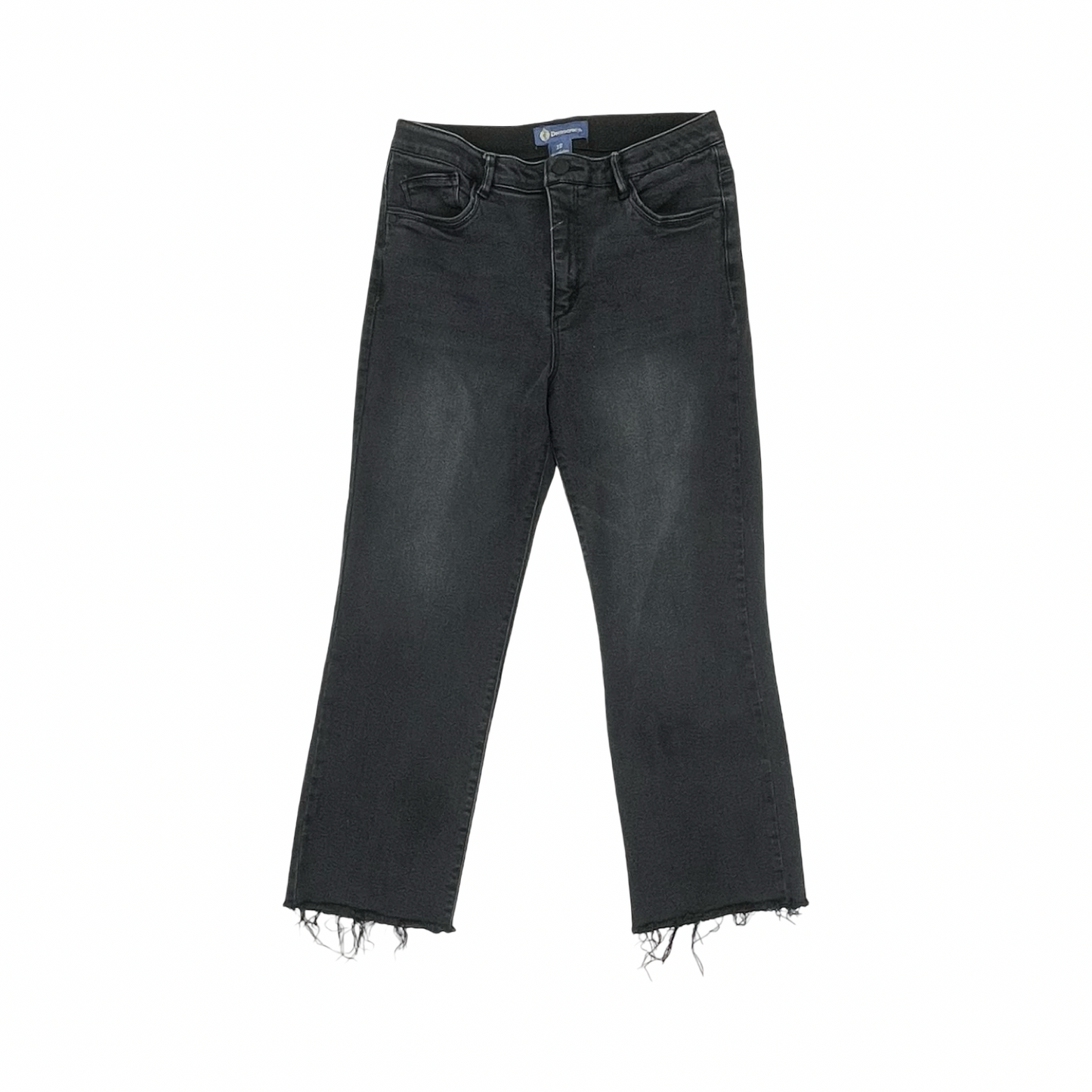 Jeans Straight By Democracy In Black Denim, Size:12
