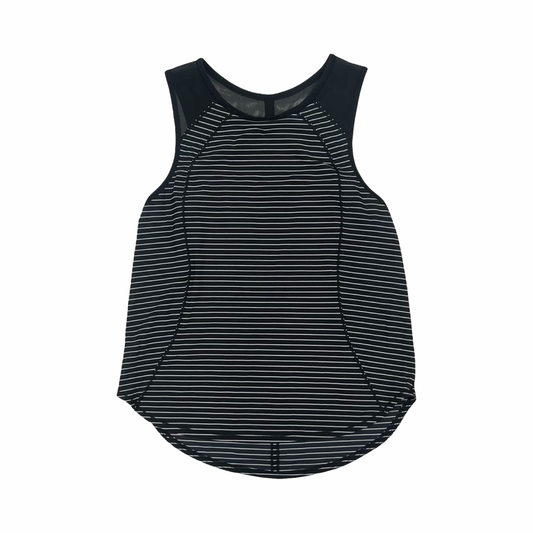Athletic Tank Top By Lululemon In Black & White, Size:S