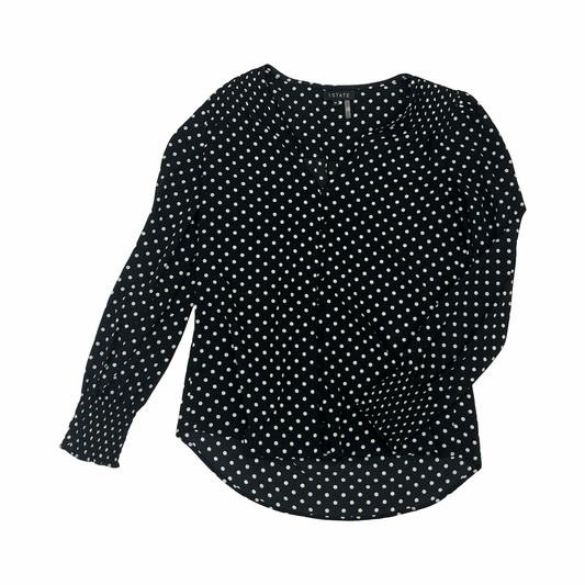 Blouse Ls By 1.State In Black & White, Size:Xs