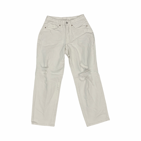 Jeans Straight By Old Navy In Cream Denim, Size:4P