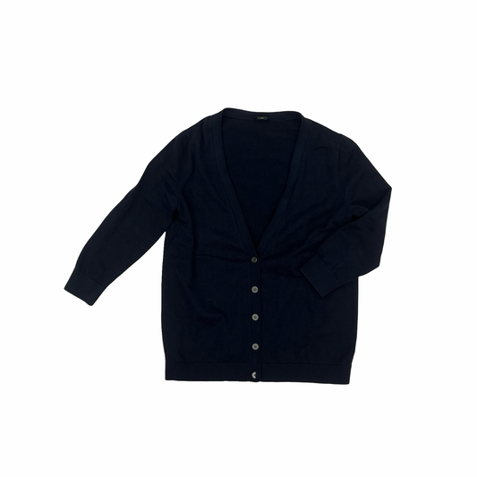 Sweater Cardigan By Talbots In Navy, Size:M