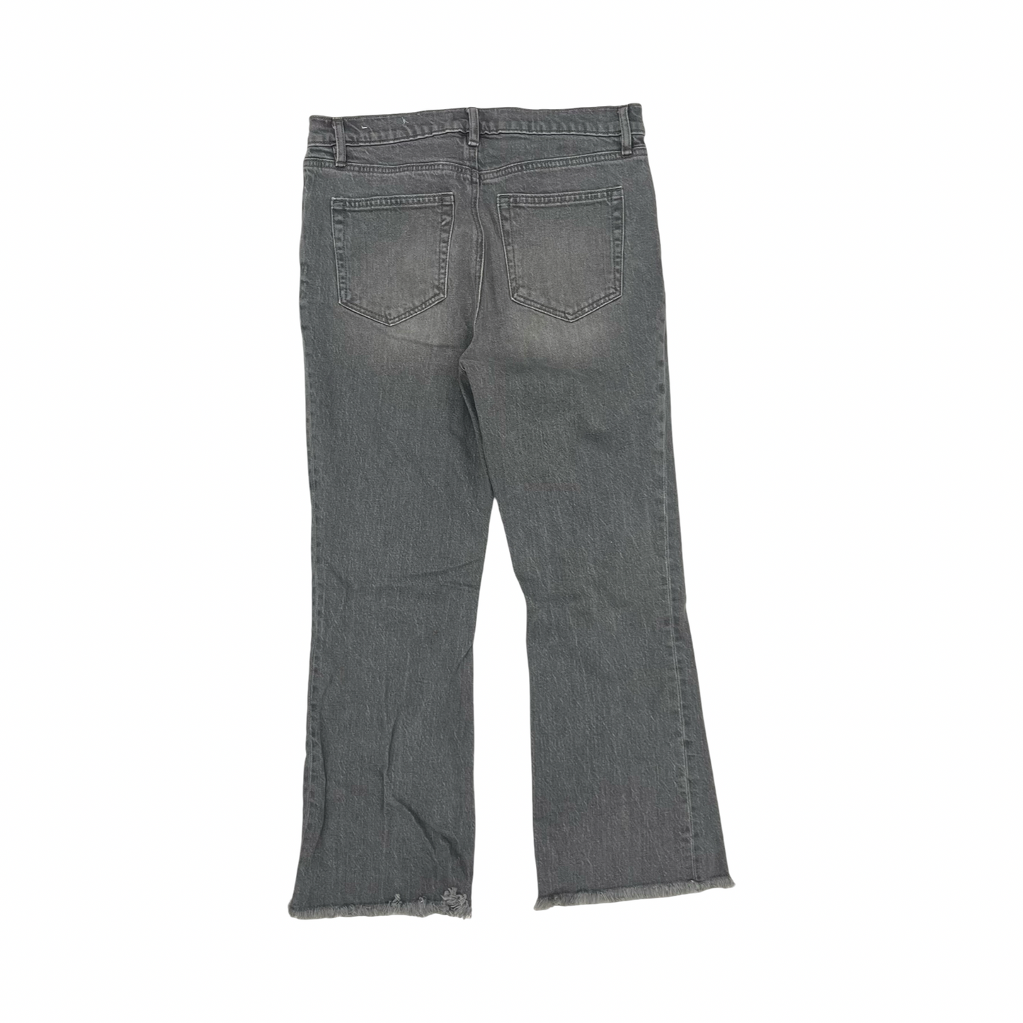 Jeans Cropped By Loft In Black Denim, Size:8