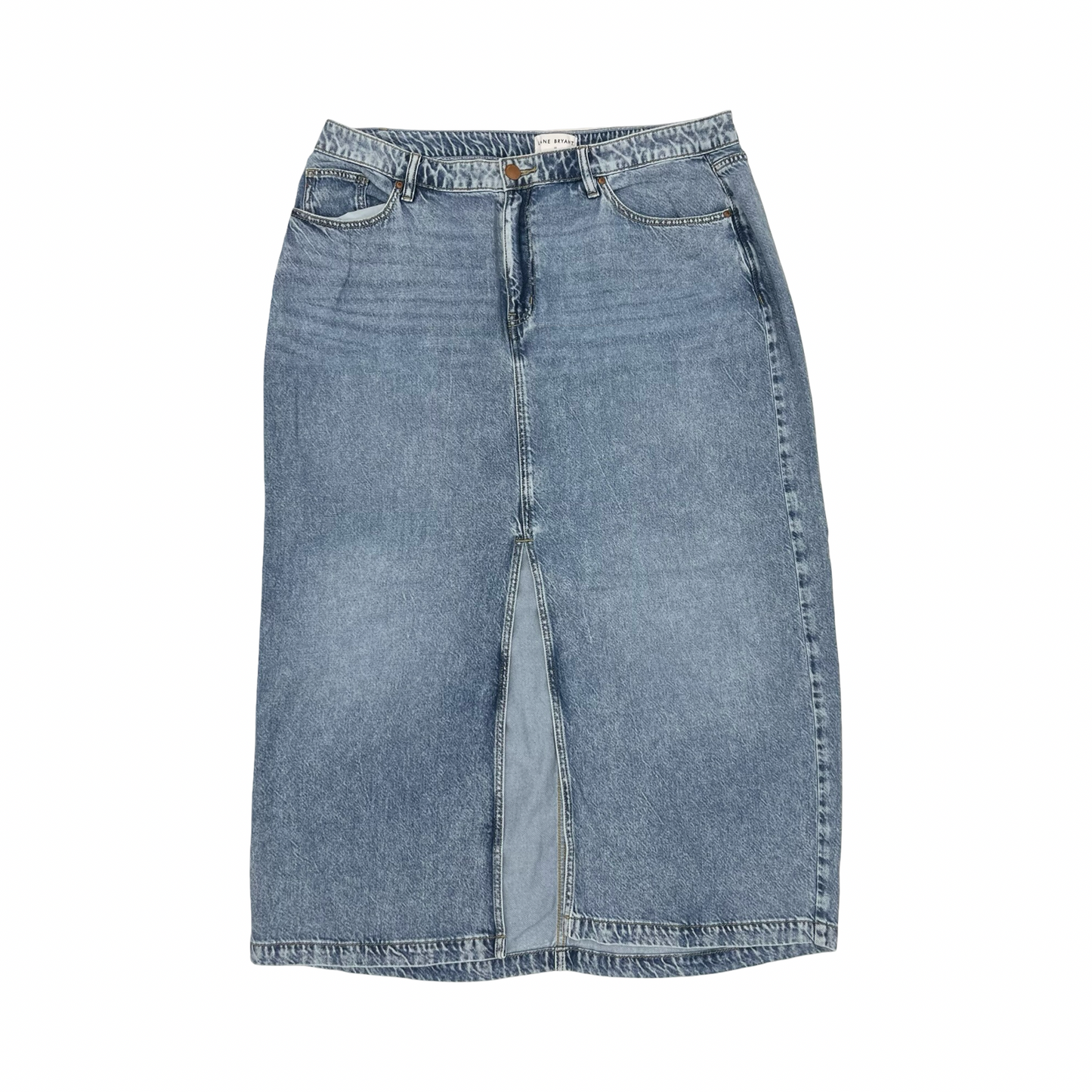 Skirt Midi By Lane Bryant In Blue Denim, Size:18