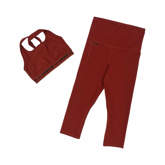 Athletic Pants 2Pc By Under Armour In Orange, Size:M