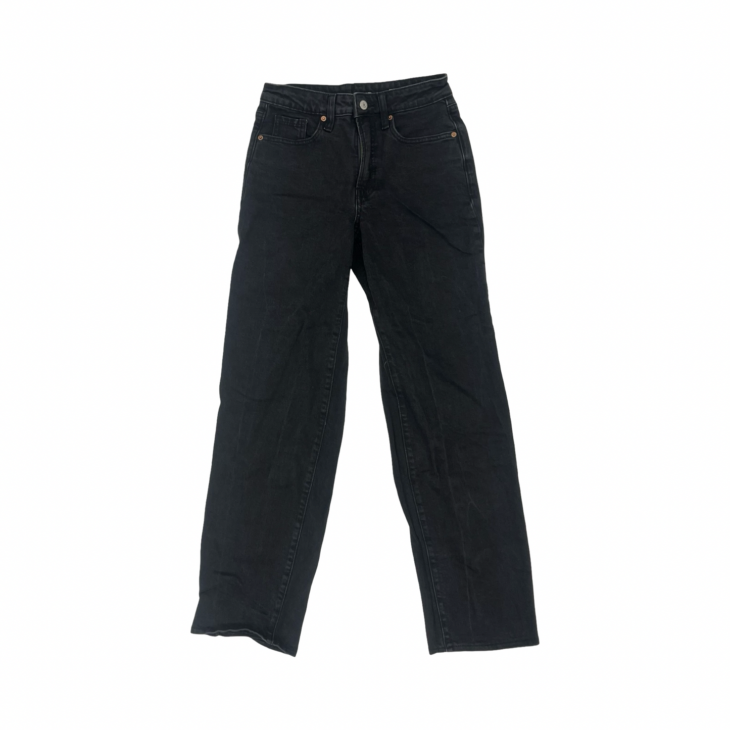 Jeans Straight By Old Navy In Black Denim, Size:2