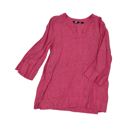 Blouse Ls By Lands End In Pink, Size:L