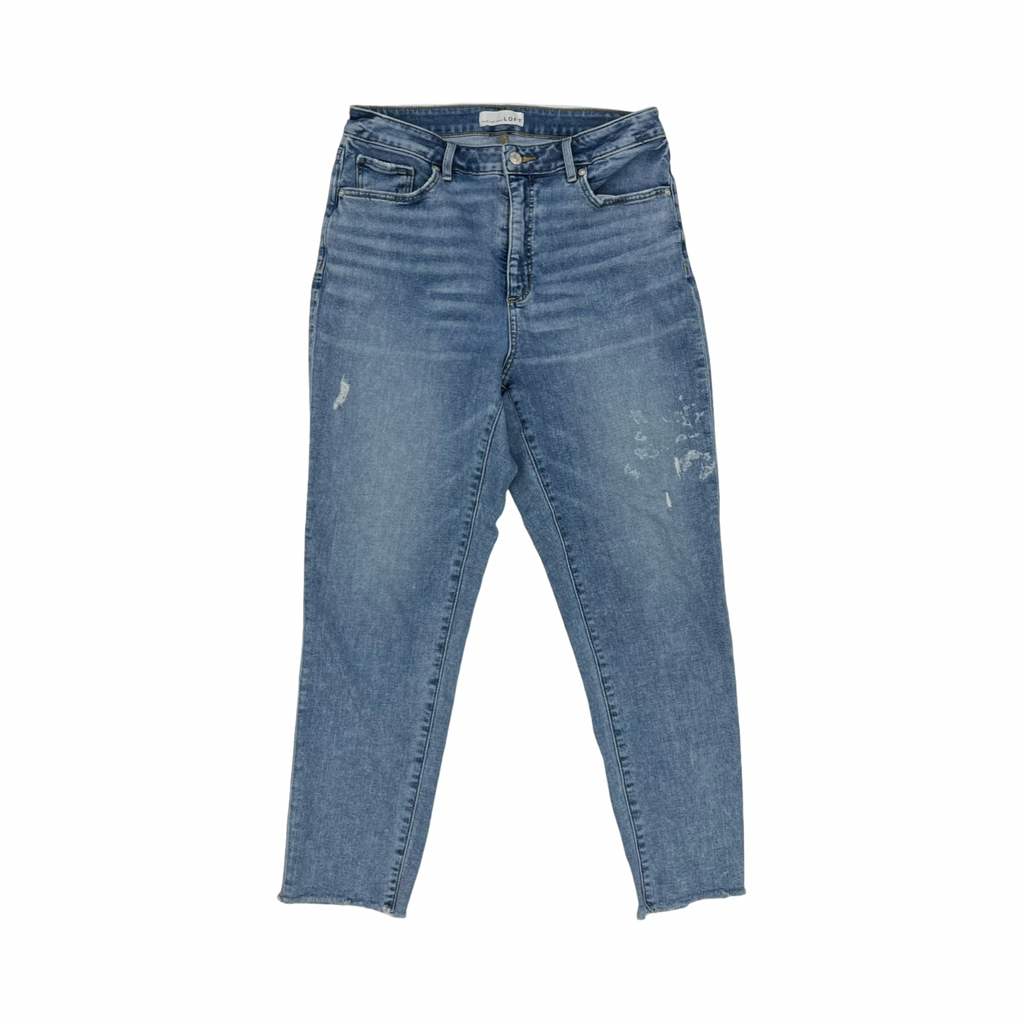 Jeans Skinny By Loft In Blue Denim, Size:10