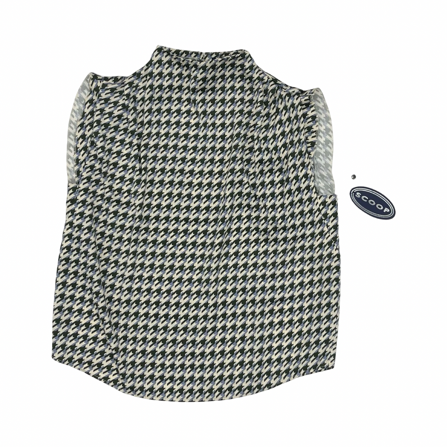 Blouse Ss By Scoop In Cream & Green, Size:L