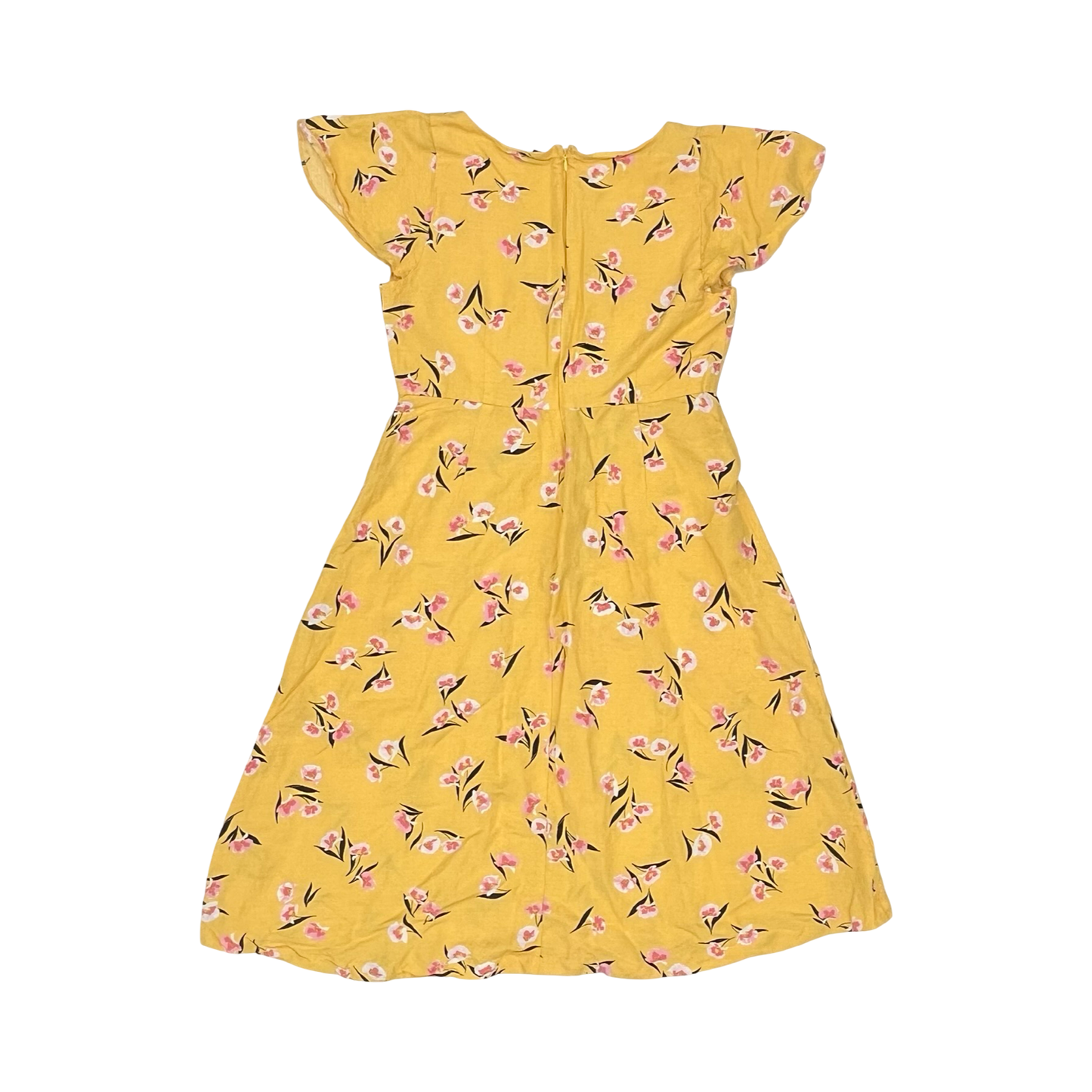 Dress Casual Midi By Ann Taylor In Yellow, Size:8