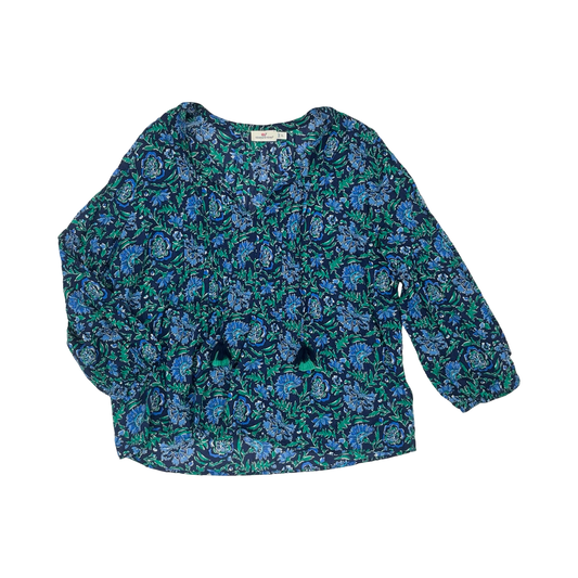 Blouse Ls By Vineyard Vines In Blue & Green, Size:Xl