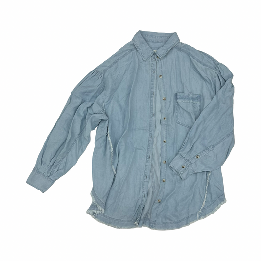 Top Ls By Clothes Mentor In Blue Denim, Size:M