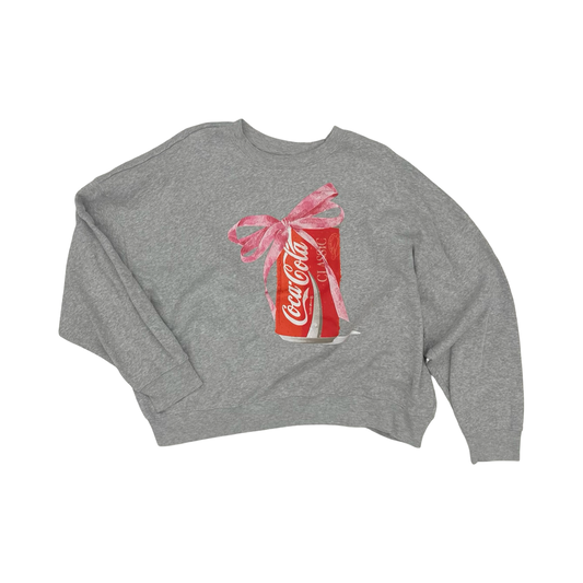 Sweatshirt Crewneck By Clothes Mentor In Grey, Size:Xl