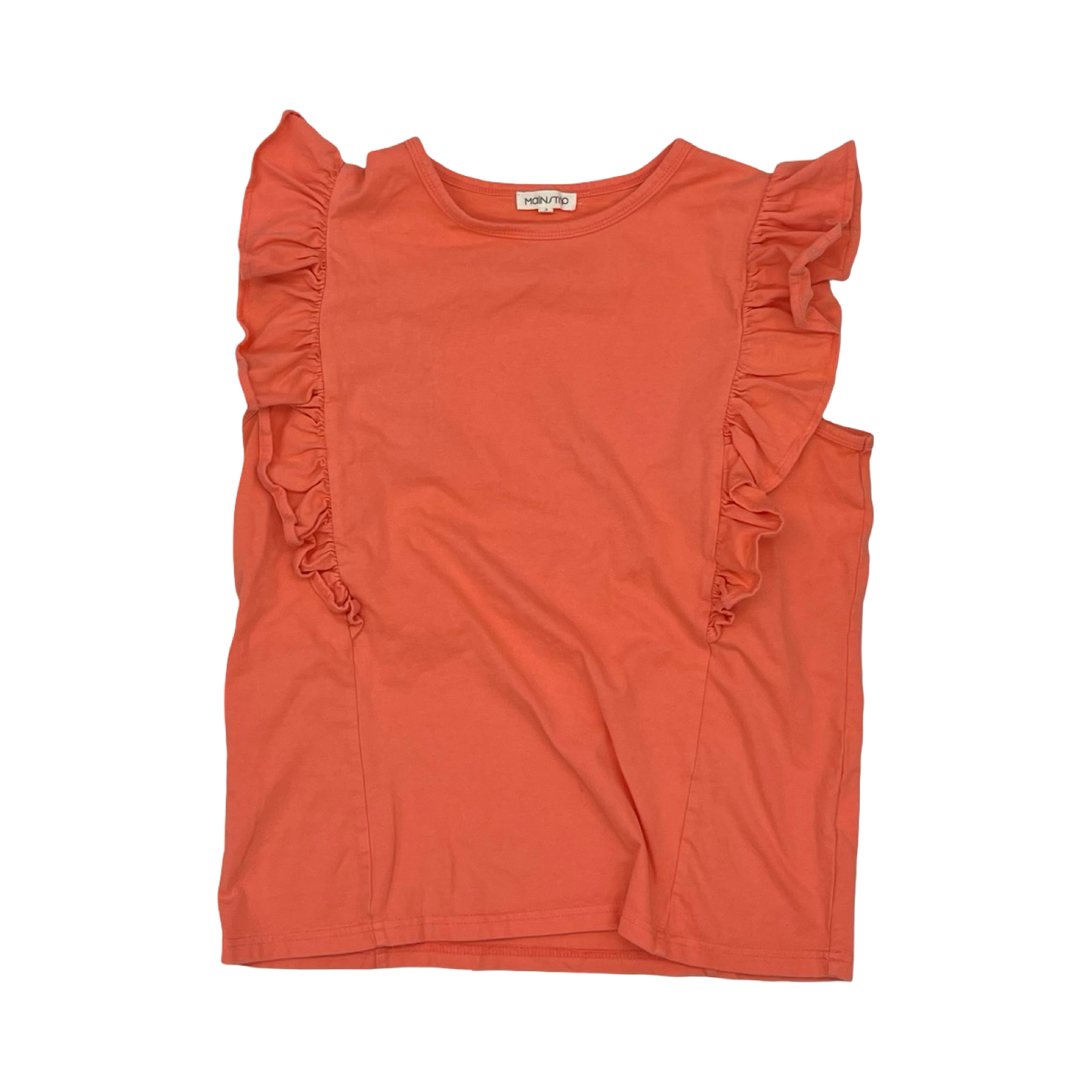 Blouse Ss By Main Strip In Orange, Size:S