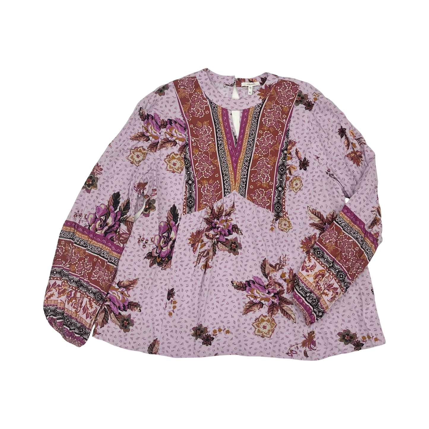 Blouse Ls By Maurices In Purple, Size:Xl