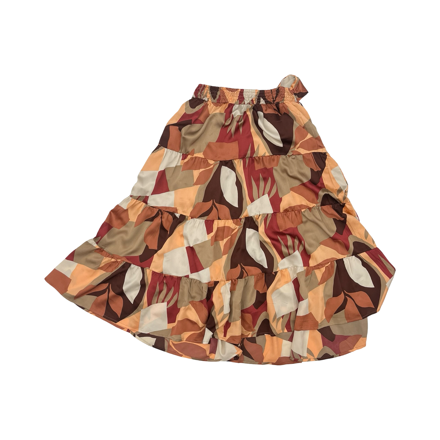 Skirt Midi By Dress Forum In Orange & Tan, Size:M