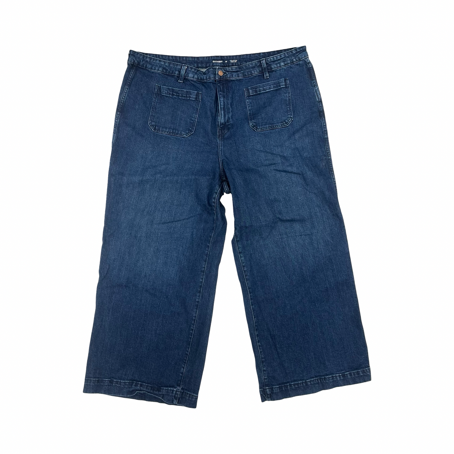 Jeans Wide Leg By Old Navy In Blue Denim, Size:26