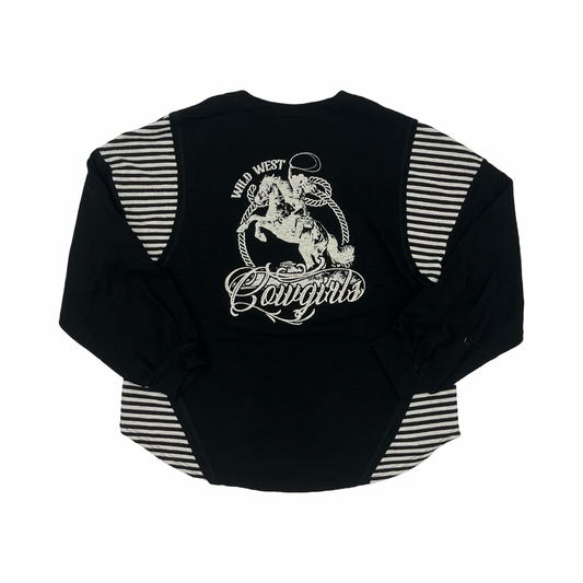 Top Ls By New In In Black & Cream, Size:M