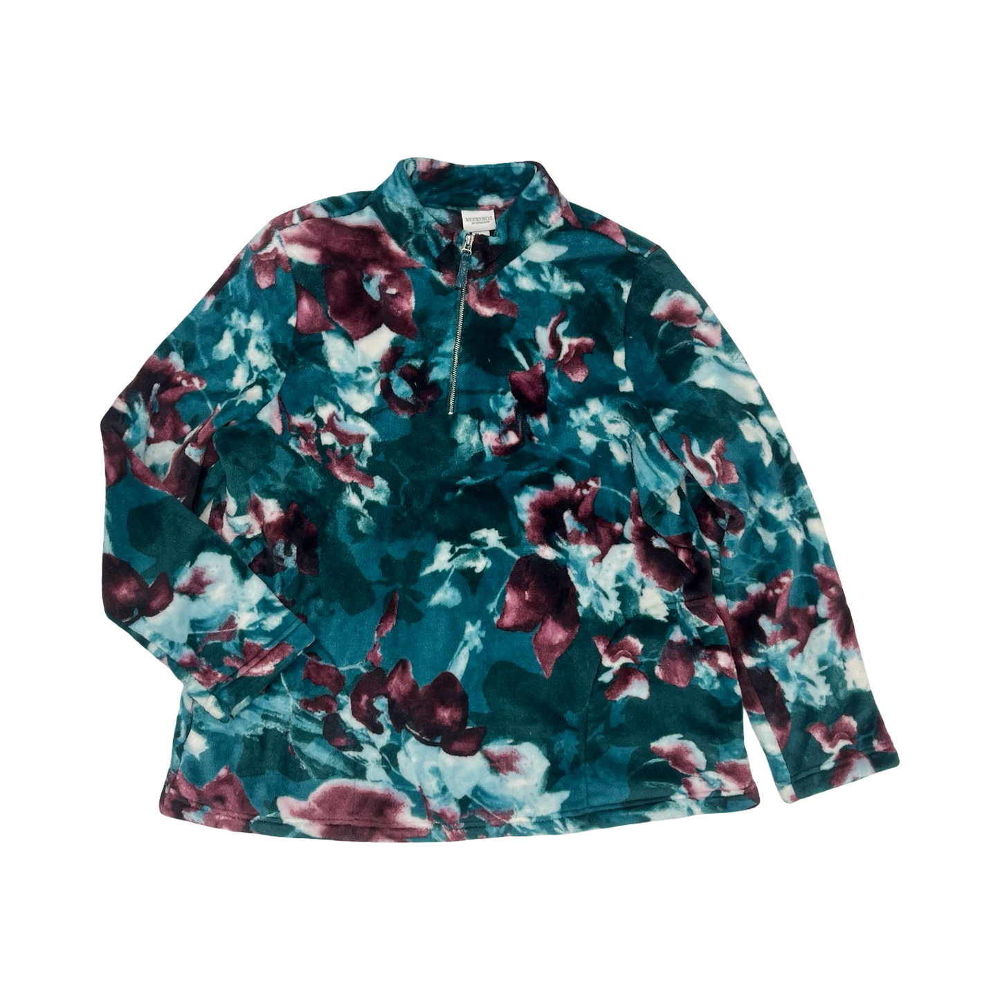 Sweatshirt Collar By Chicos In Blue & Purple, Size:Xl