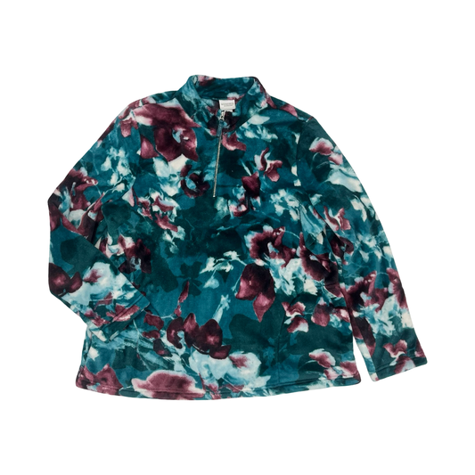 Sweatshirt Collar By Chicos In Blue & Purple, Size:Xl