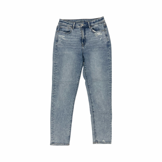 Jeans Straight By American Eagle In Blue Denim, Size:4