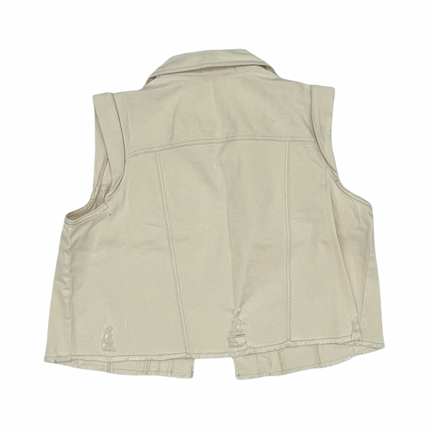 Vest Other By Cato In Cream, Size:1X