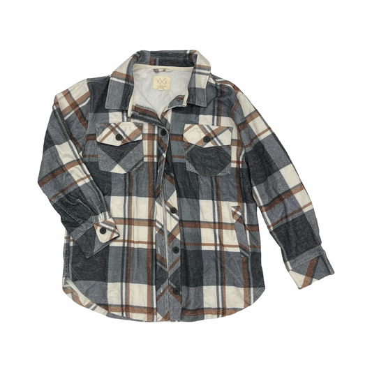 Jacket Shirt By Thread And Supply In Plaid Pattern, Size:M
