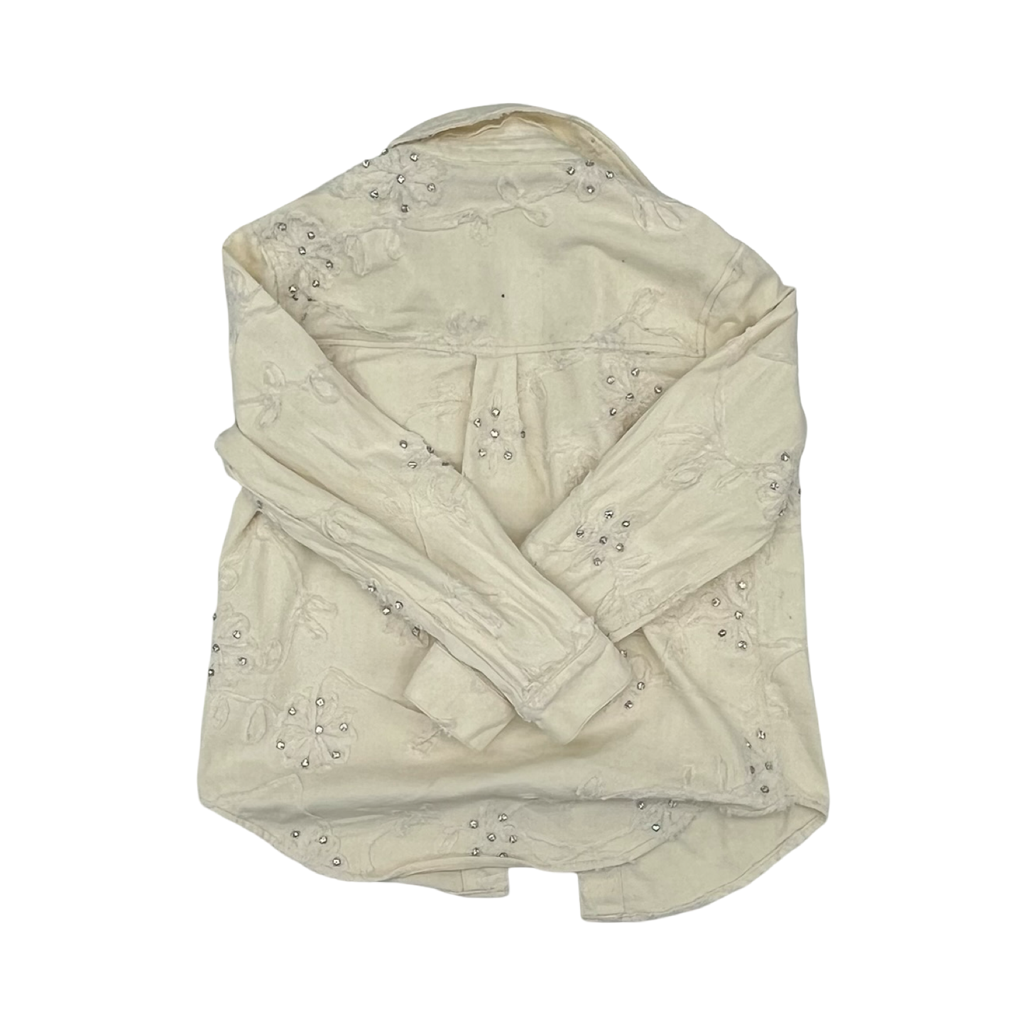 Jacket Shirt By Tribal In Cream, Size:S