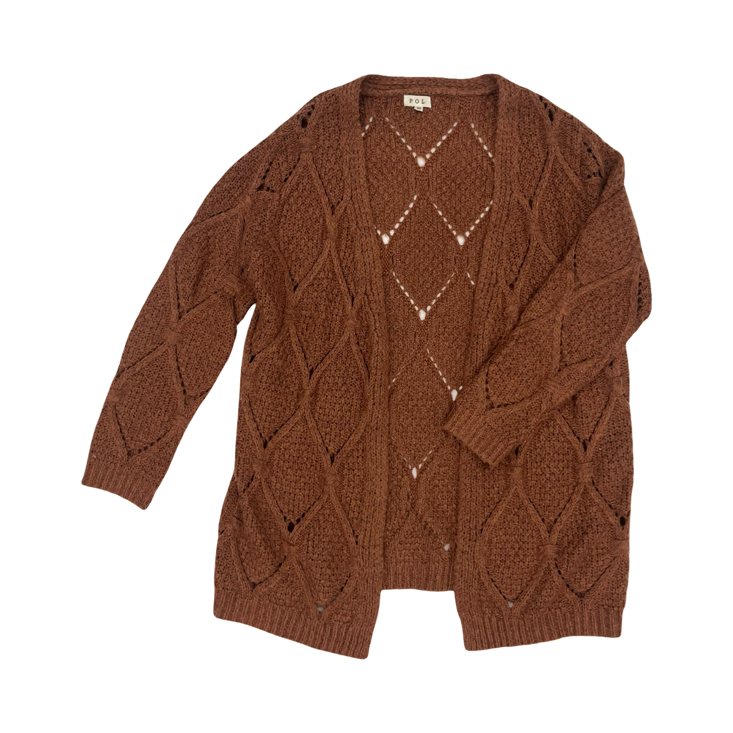 Sweater Cardigan By Pol In Orange, Size:M