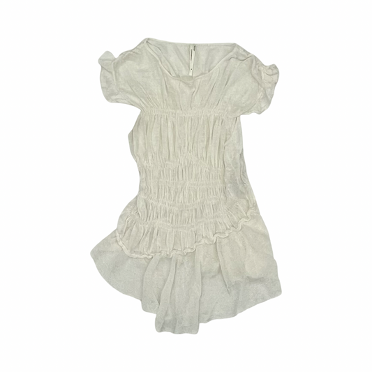 Blouse Ss By Anthropologie In Ivory, Size:M