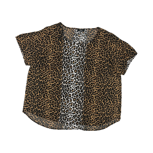 Blouse Ss By Premise In Animal Print, Size:2X