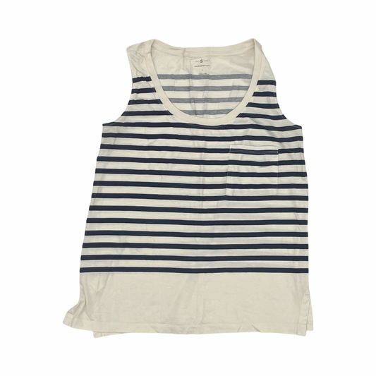 Top Sleeveless By Lou And Grey In Blue & White, Size:S