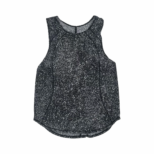 Athletic Tank Top By Lululemon In Black & White, Size:M