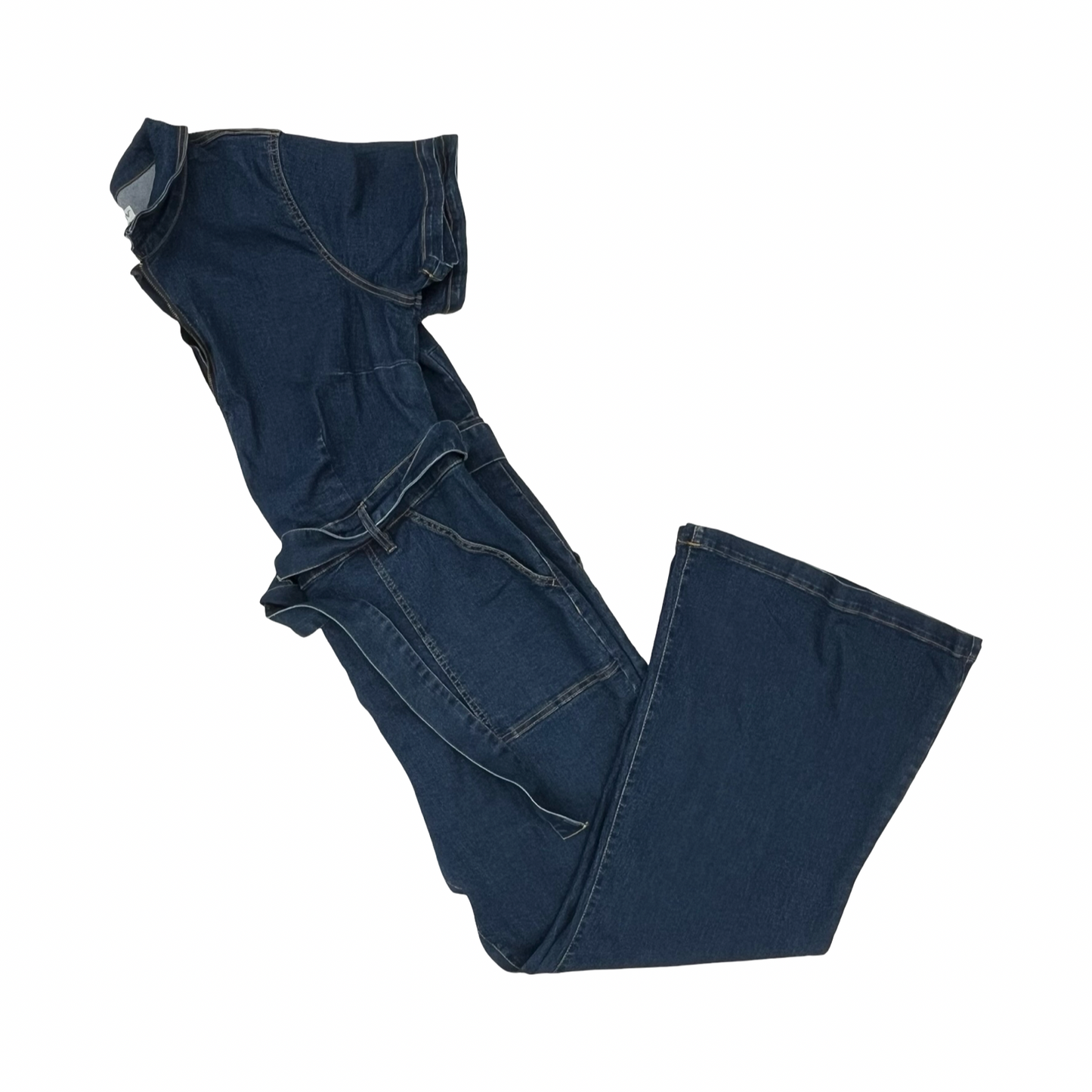 Jumpsuit By Ava & Viv In Blue Denim, Size:2X