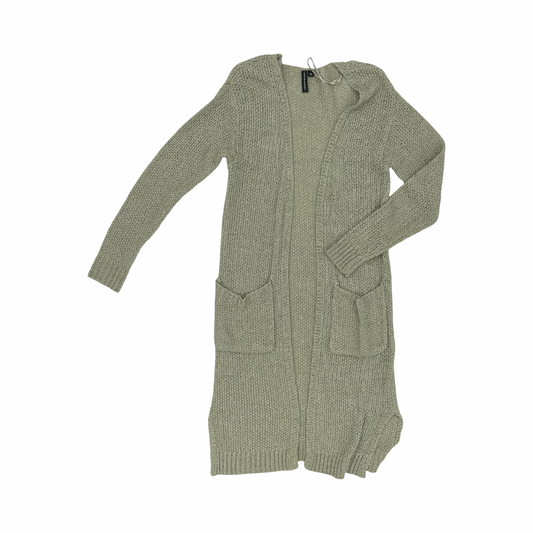 Sweater Cardigan By Moon And Madison In Green, Size:Xs
