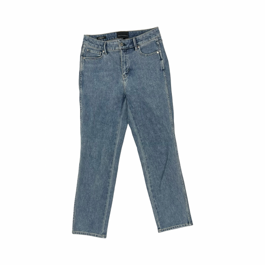 Jeans Straight By White House Black Market In Blue Denim, Size:4