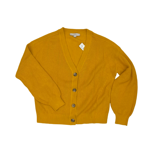 Sweater Cardigan By Loft In Yellow, Size:Xl