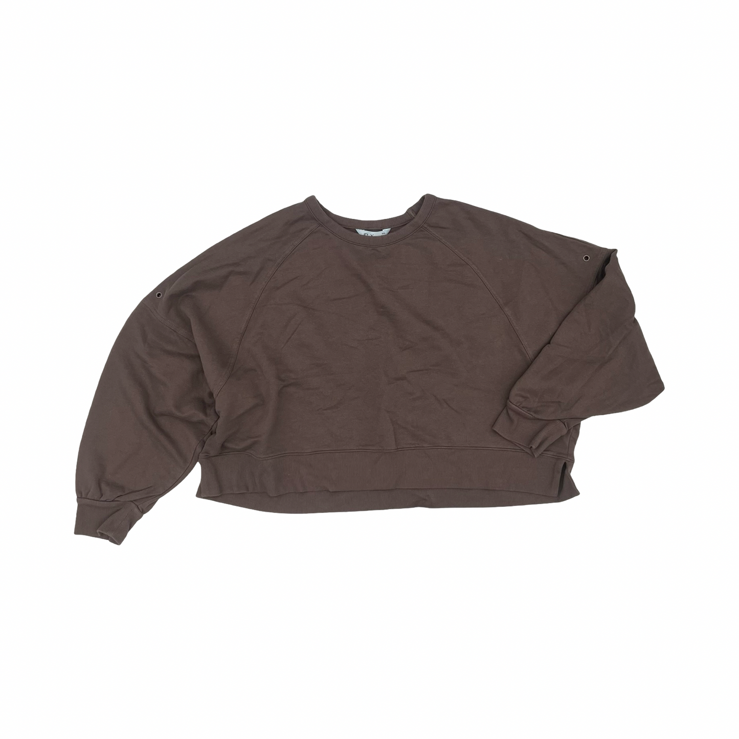 Athletic Sweatshirt Crewneck By Flx In Brown, Size:Xxl