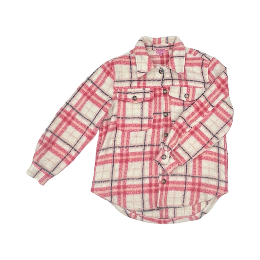 Jacket Shirt By Mi Ami In Pink, Size:M