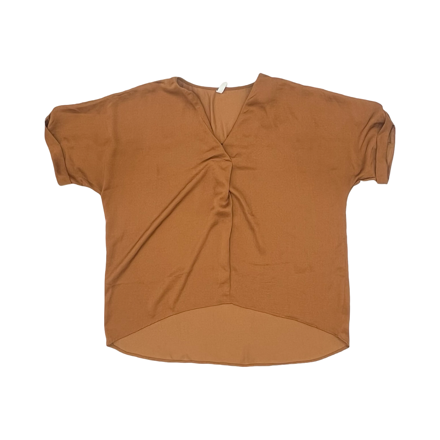 Blouse Ss By Glam In Brown, Size:M