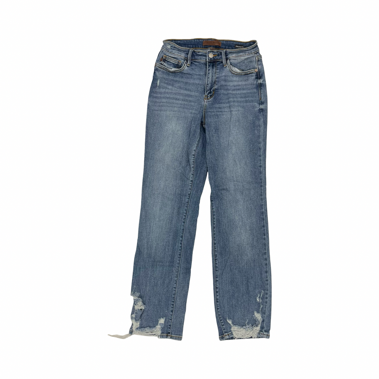 Jeans Straight By Judy Blue In Blue Denim, Size:2