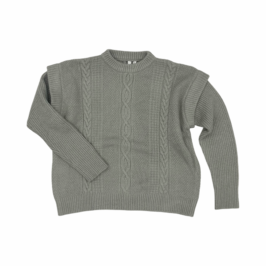 Sweater By Elan In Grey, Size:Xl