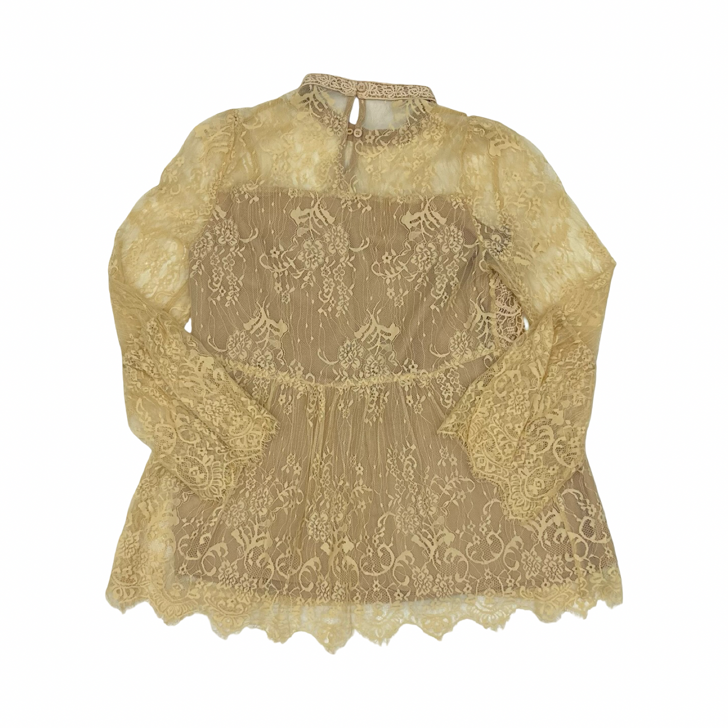 Blouse Ls By Entro In Tan, Size:M